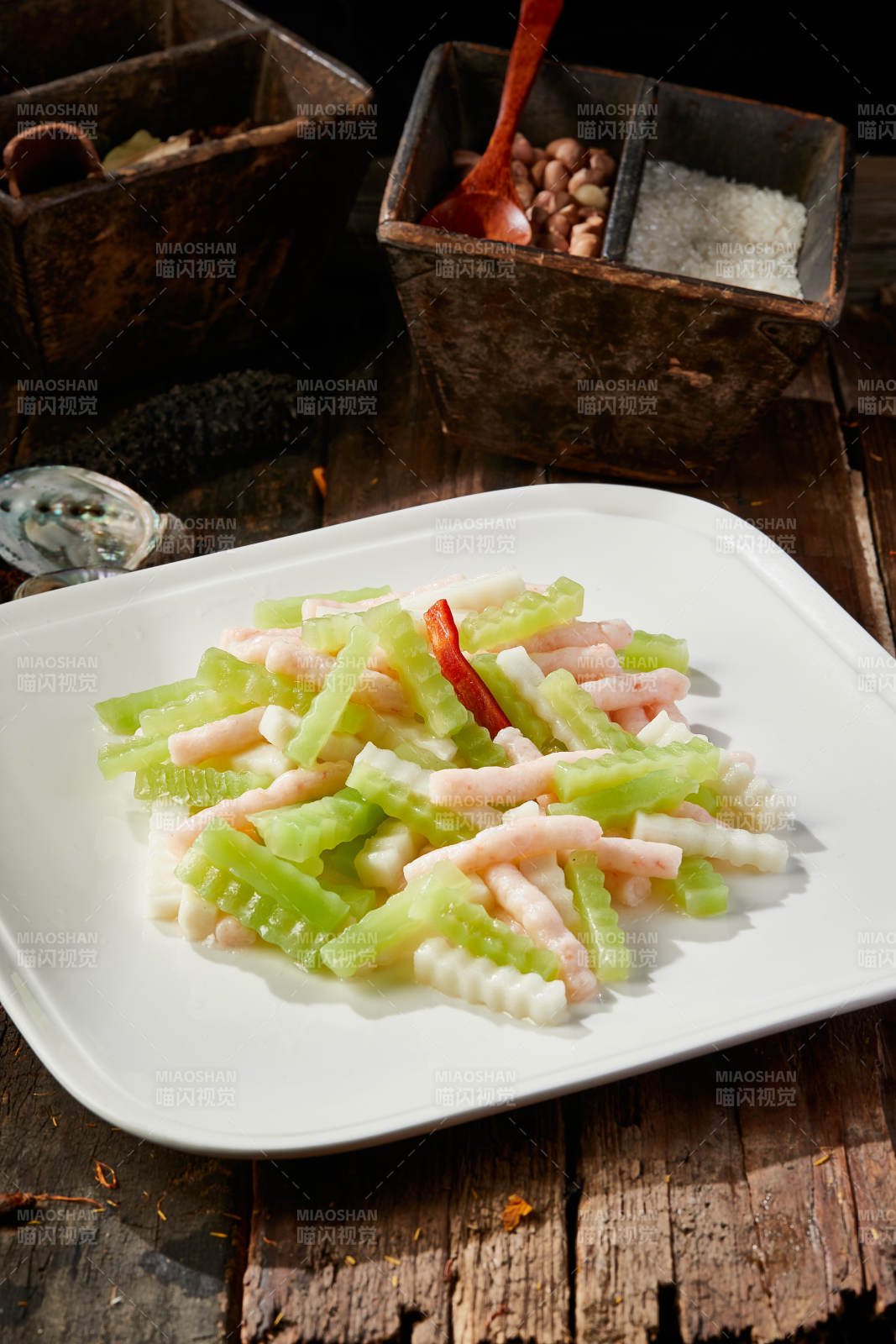 青萵筍小炒鮮蝦柳