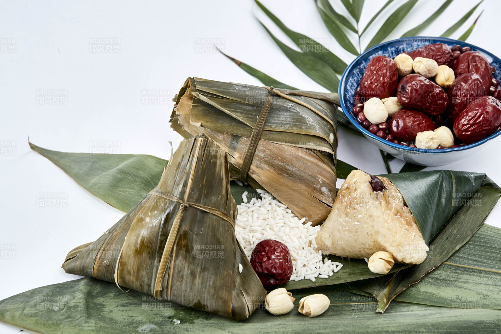 端午節(jié)的粽子和原材料