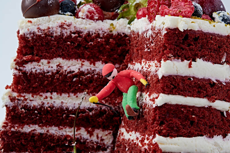 奶油抹茶鲜水果蔓越莓馅料多层蛋糕