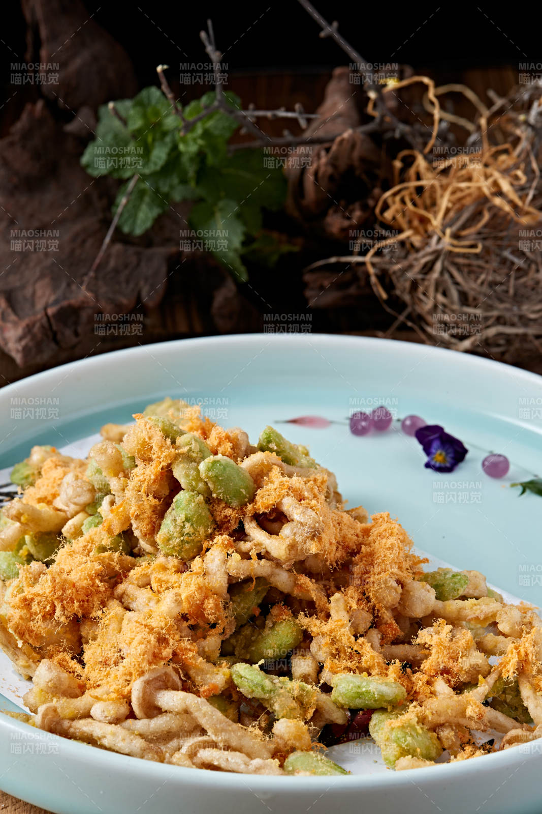 油炸肉松蠶豆海鮮菇