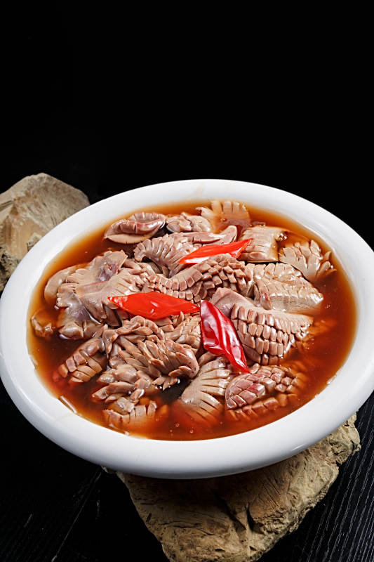 彩椒酸汤煨腰花