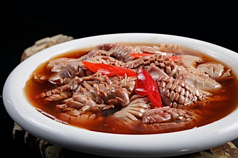 彩椒酸汤煨腰花