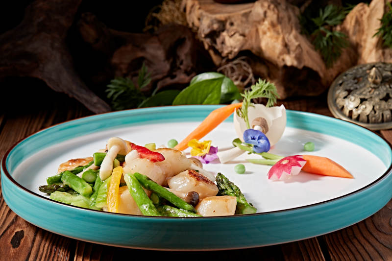 粤菜鲜芦笋烧澳带贻贝