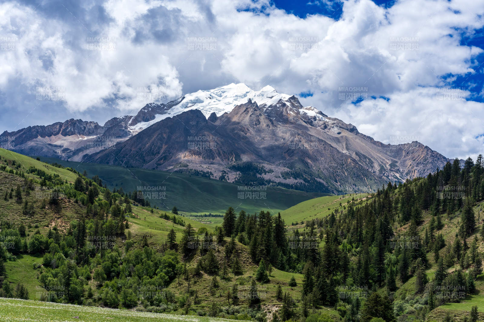 四川甘孜理塘雪山巍峨绿谷静
