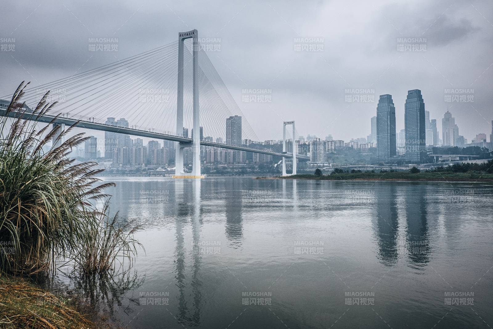 重庆南纪门大桥与长江国际同框