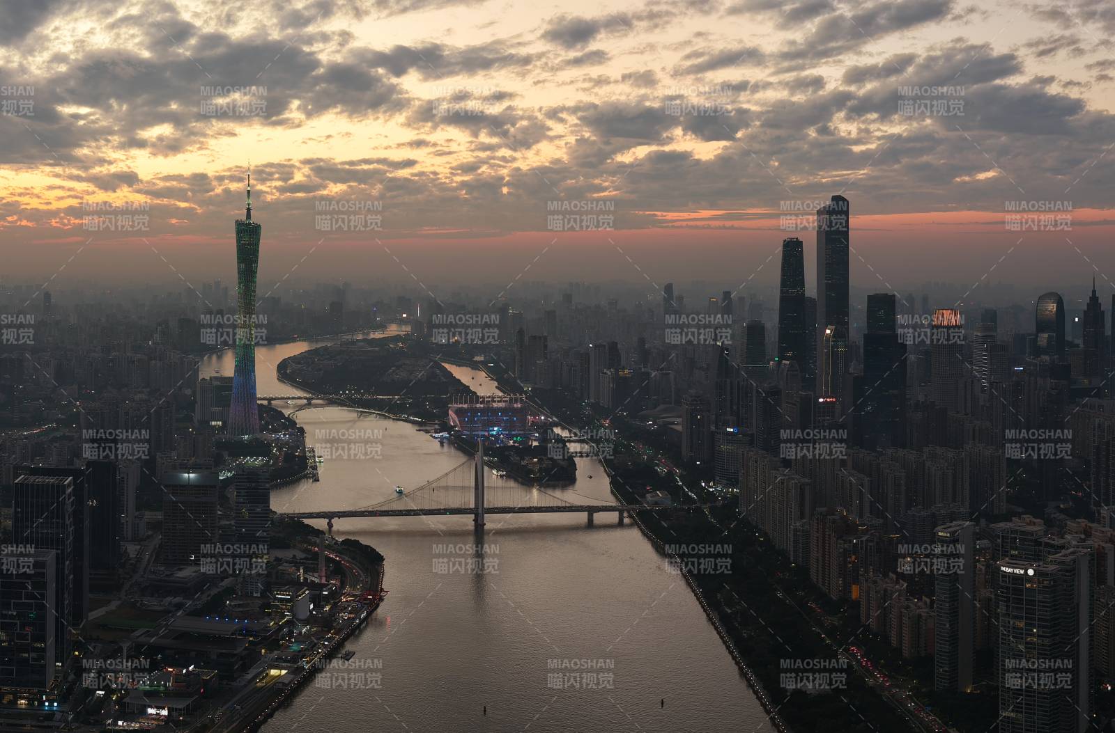 广州晚霞天际线