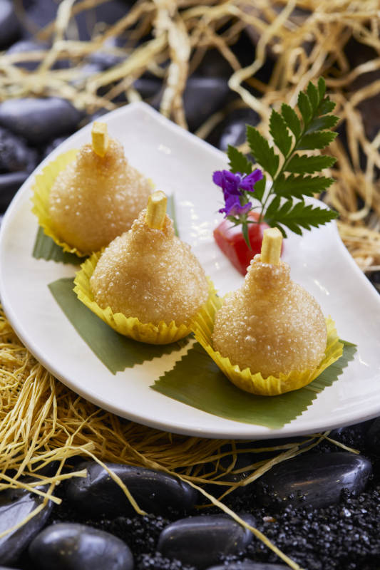 油炸雪梨酥豆沙馅茶餐