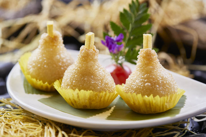 油炸雪梨酥豆沙馅茶餐