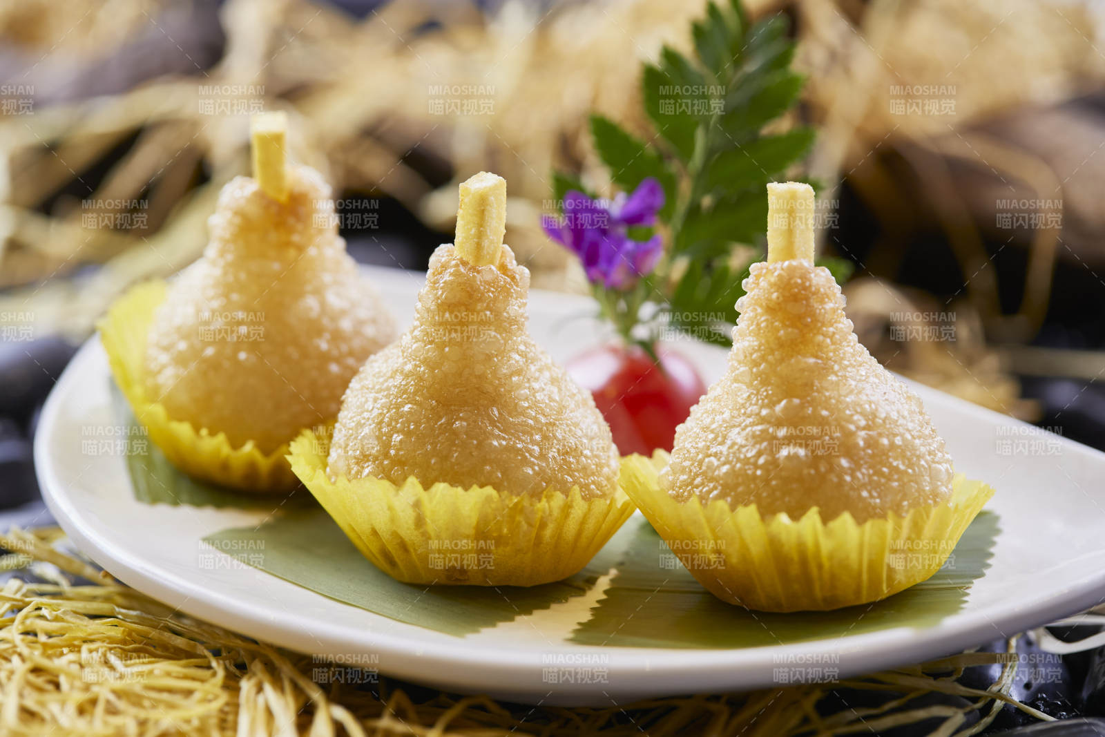 油炸雪梨酥豆沙馅茶餐