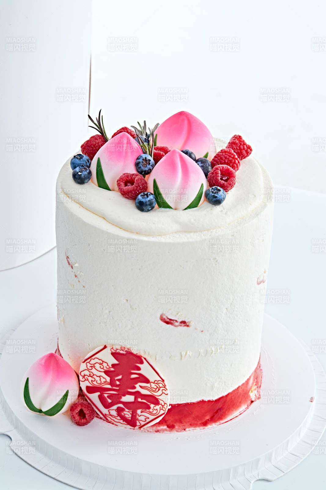 桃喜祝壽法芙娜白巧沁乳酪低糖低脂蛋糕