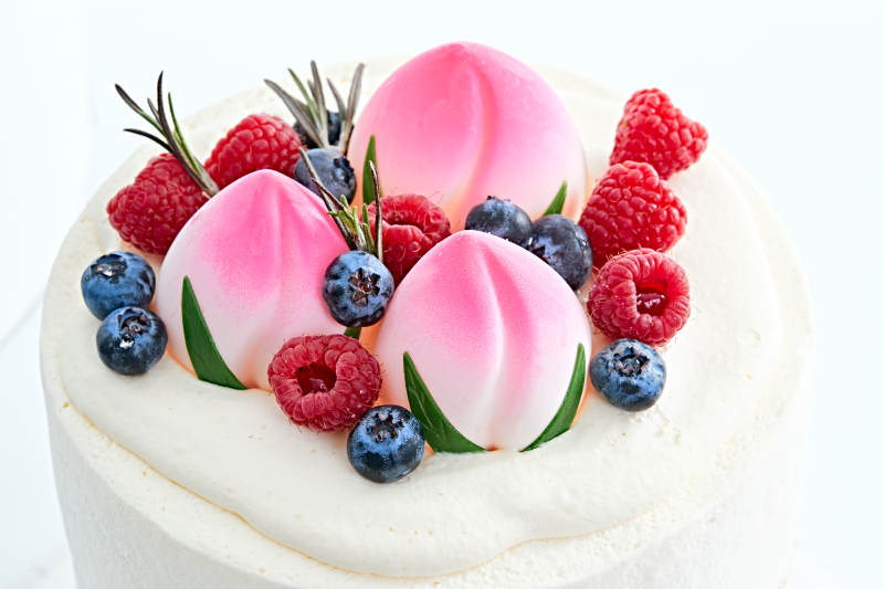 桃喜祝壽法芙娜白巧沁乳酪低糖低脂蛋糕