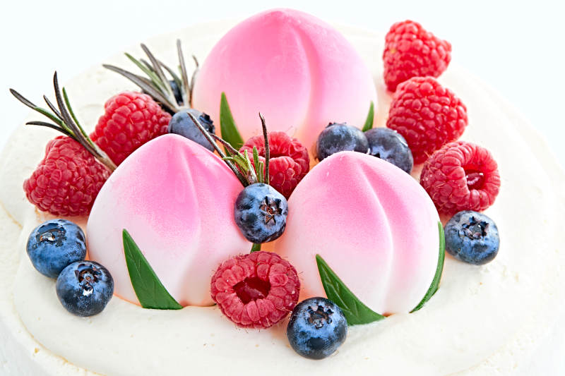 桃喜祝壽法芙娜白巧沁乳酪低糖低脂蛋糕