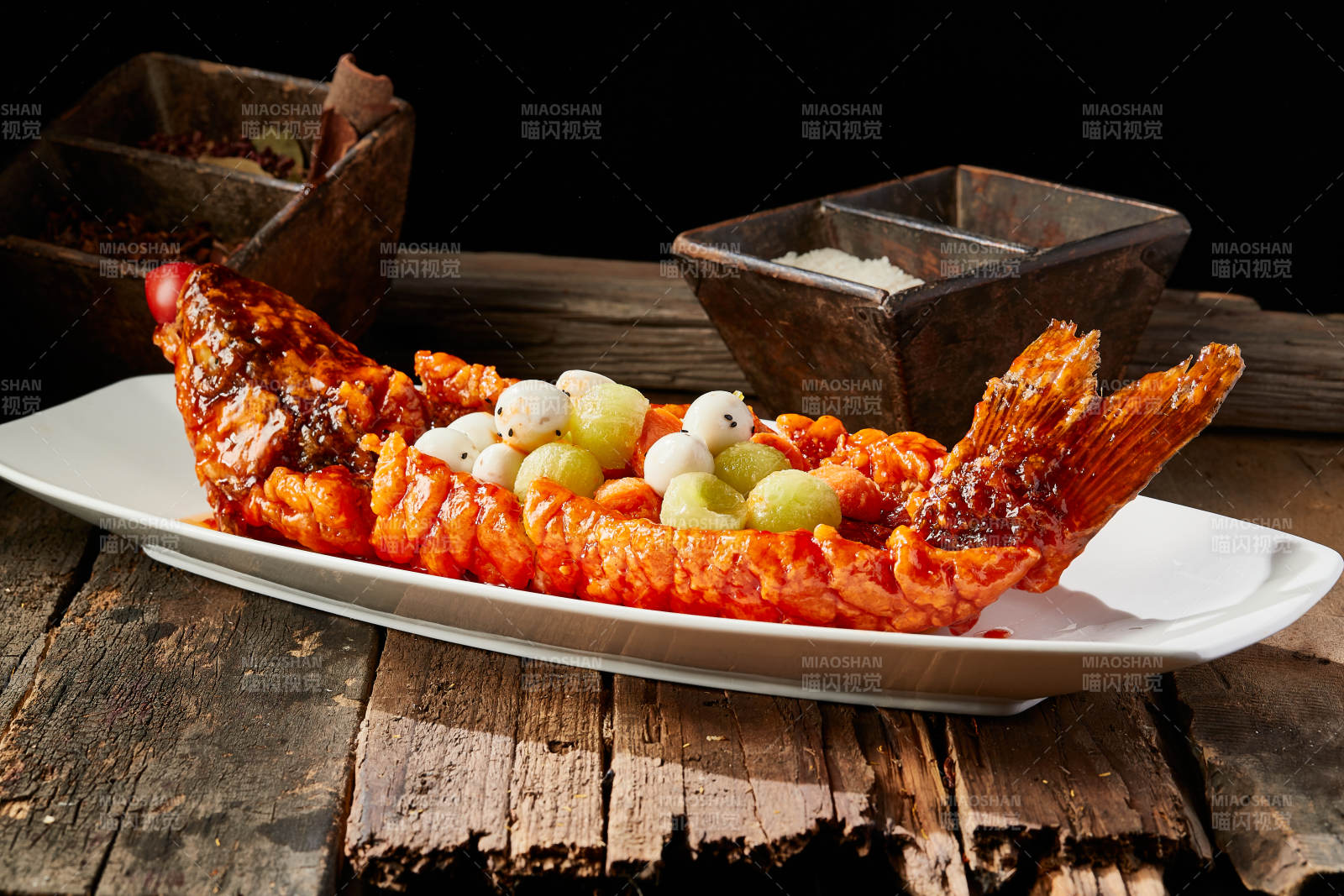 乘风破浪船型糖醋大鲤鱼