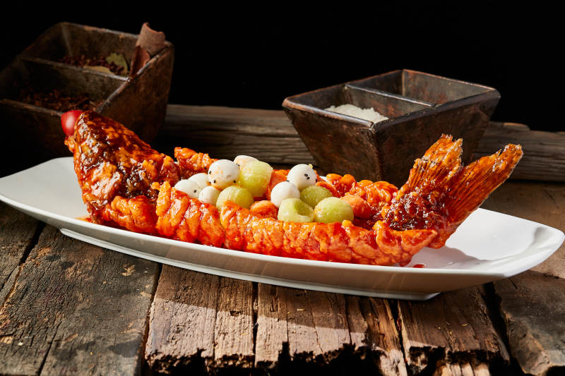 乘风破浪船型糖醋大鲤鱼