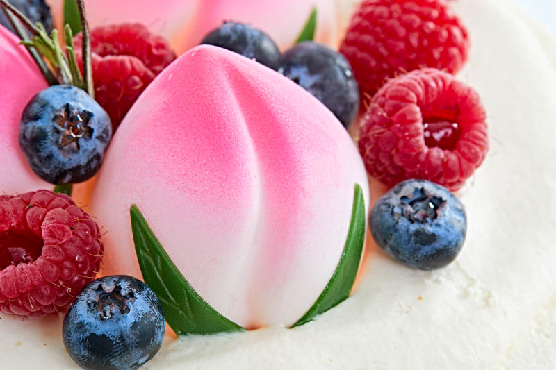 桃喜祝壽法芙娜白巧沁乳酪低糖低脂蛋糕