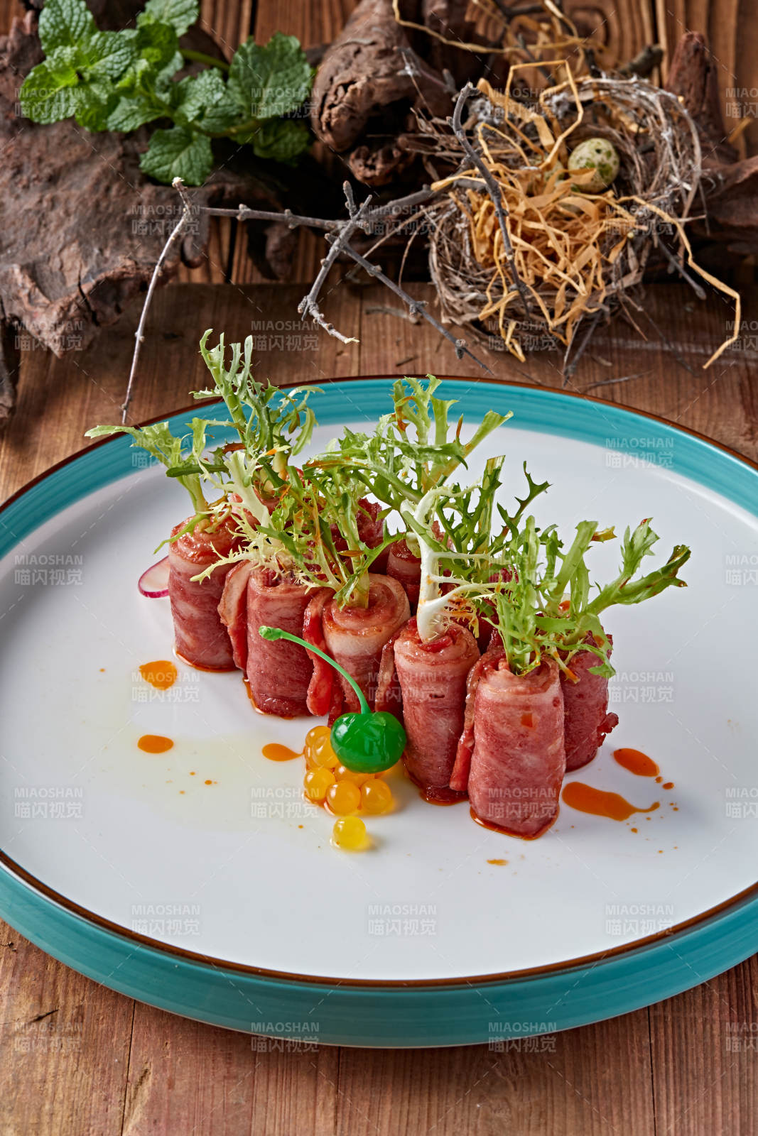 美味培根卷苦菊