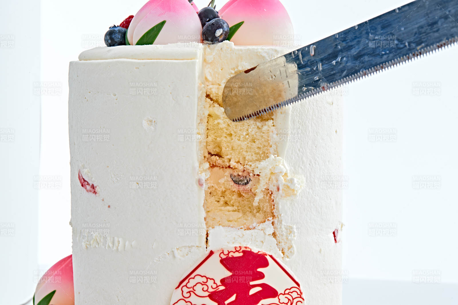 桃喜祝壽法芙娜白巧沁乳酪低糖低脂蛋糕