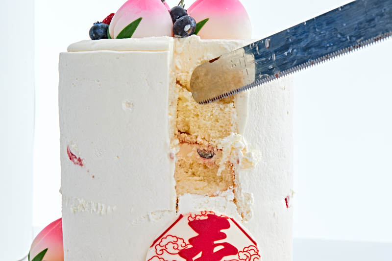 桃喜祝壽法芙娜白巧沁乳酪低糖低脂蛋糕