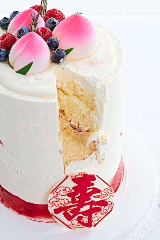 桃喜祝壽法芙娜白巧沁乳酪低糖低脂蛋糕