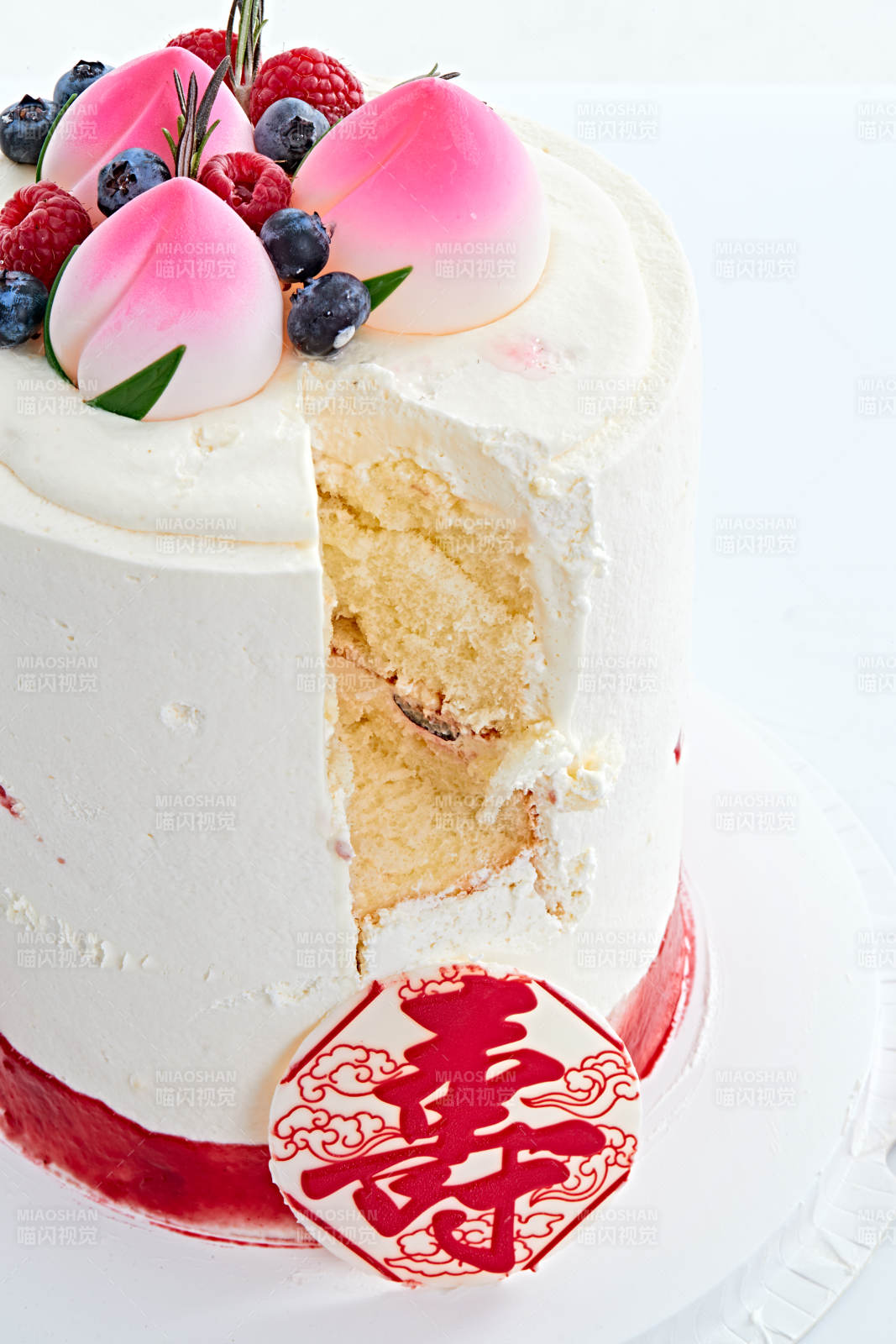 桃喜祝壽法芙娜白巧沁乳酪低糖低脂蛋糕