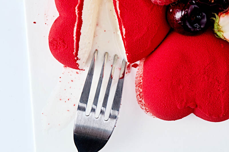 鲜水果抹茶心形奶油慕斯蛋糕