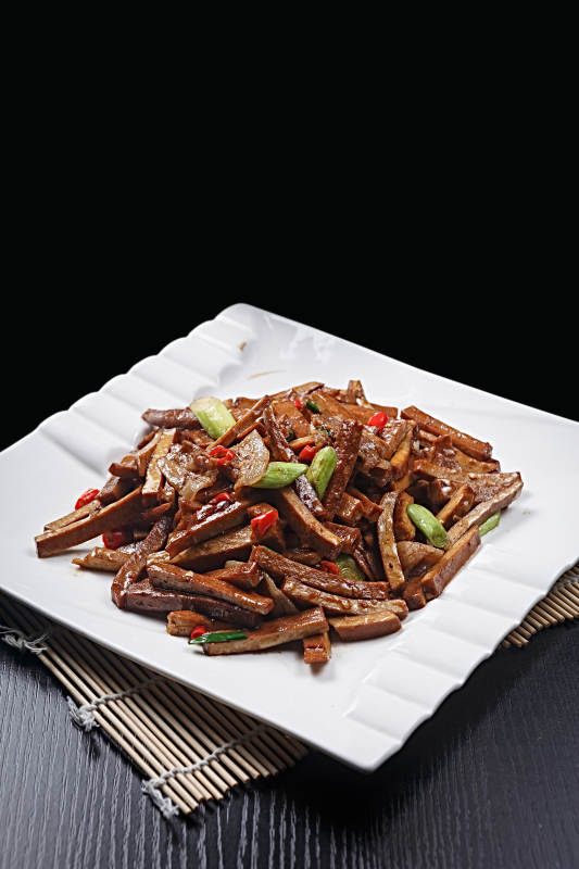 黑豆干炒五花肉