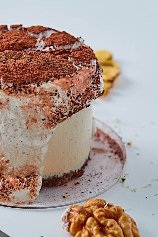 可可撒粉焦糖鲜奶酪布丁