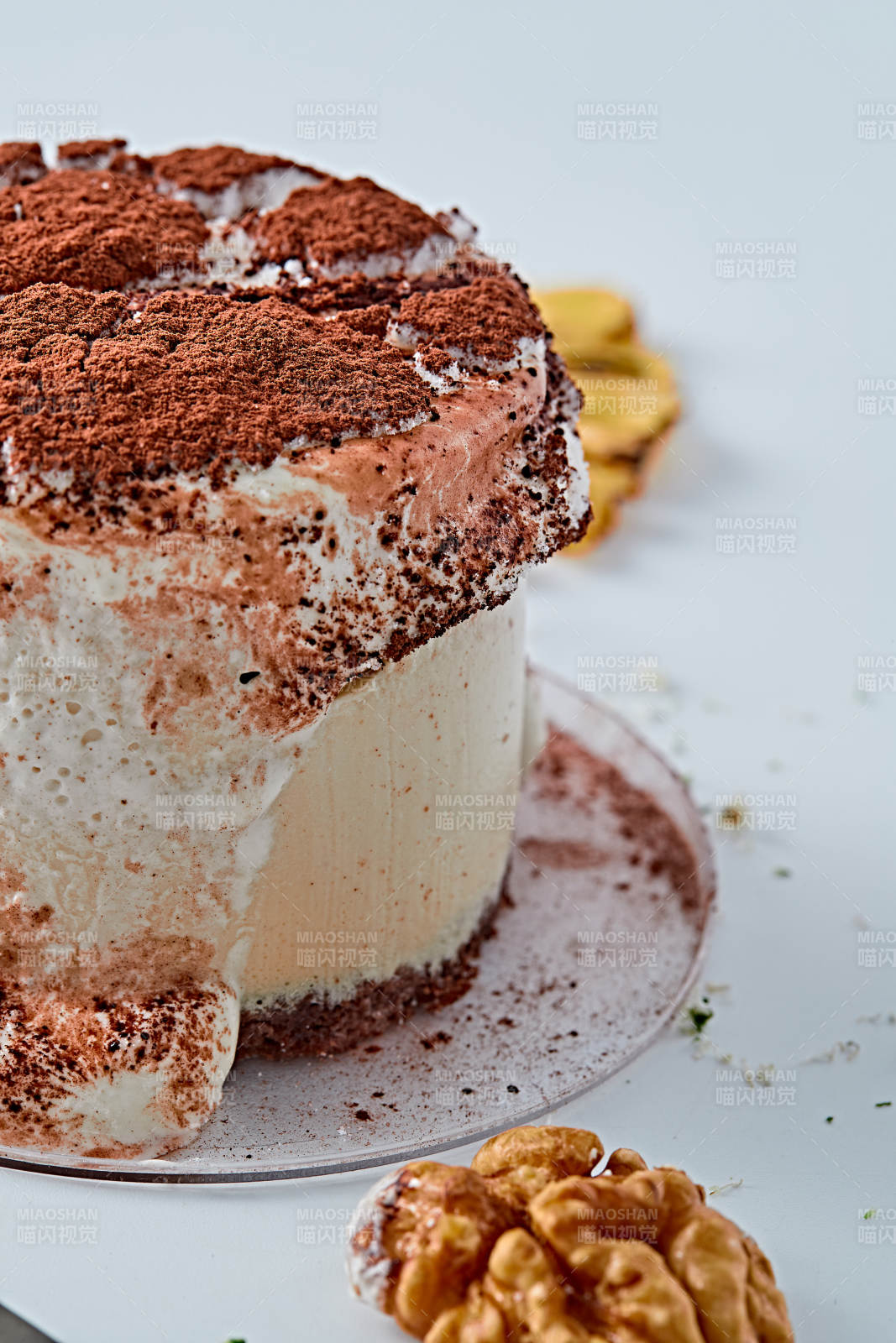 可可撒粉焦糖鲜奶酪布丁