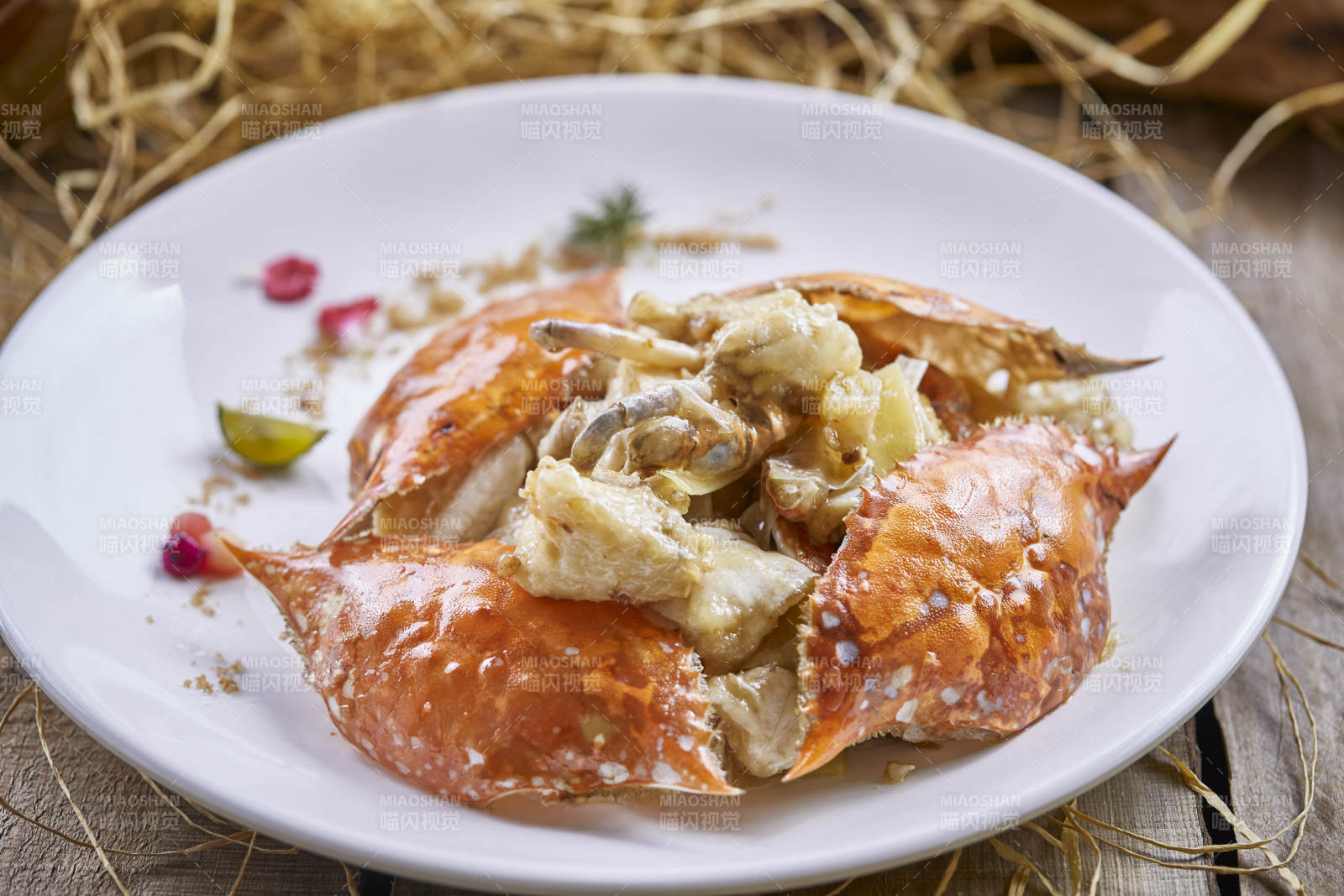 蔥姜拖面炒梭子蟹