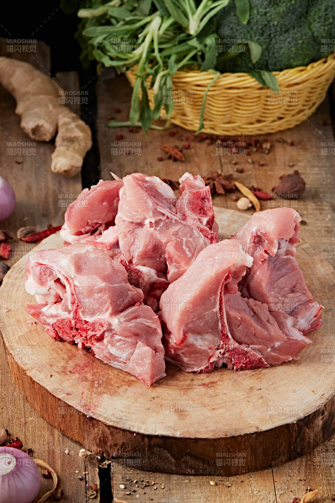 檢疫合格的屠宰生鮮豬肉