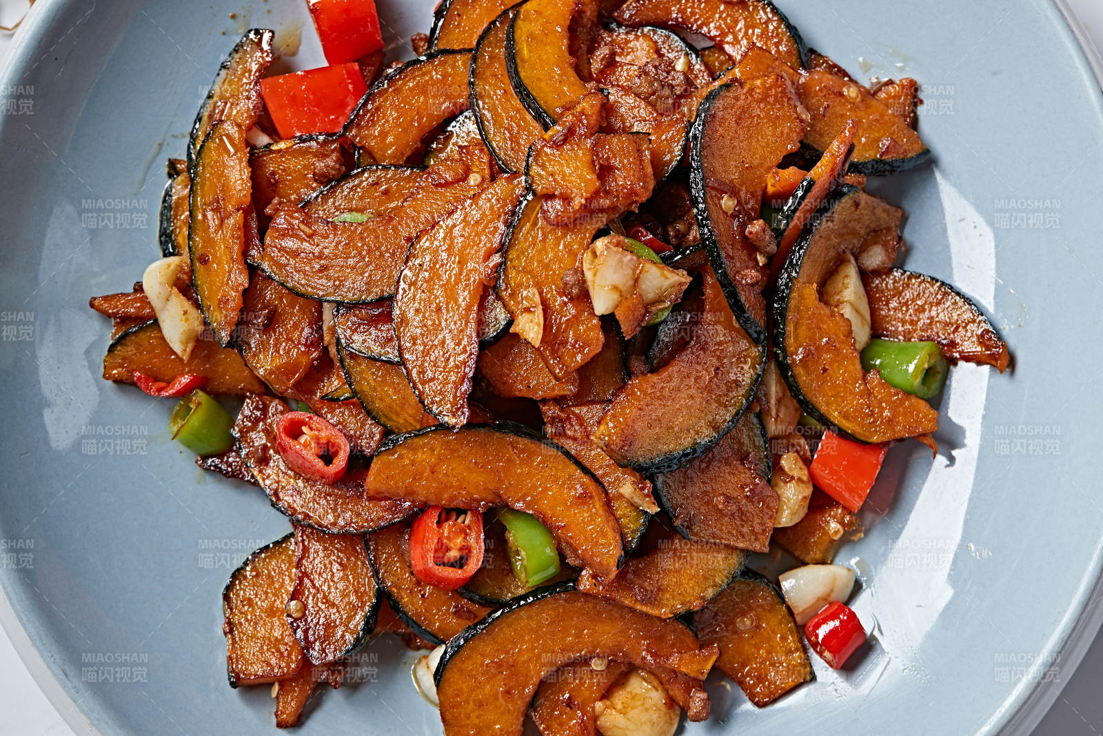 米椒蒜香炒小南瓜片