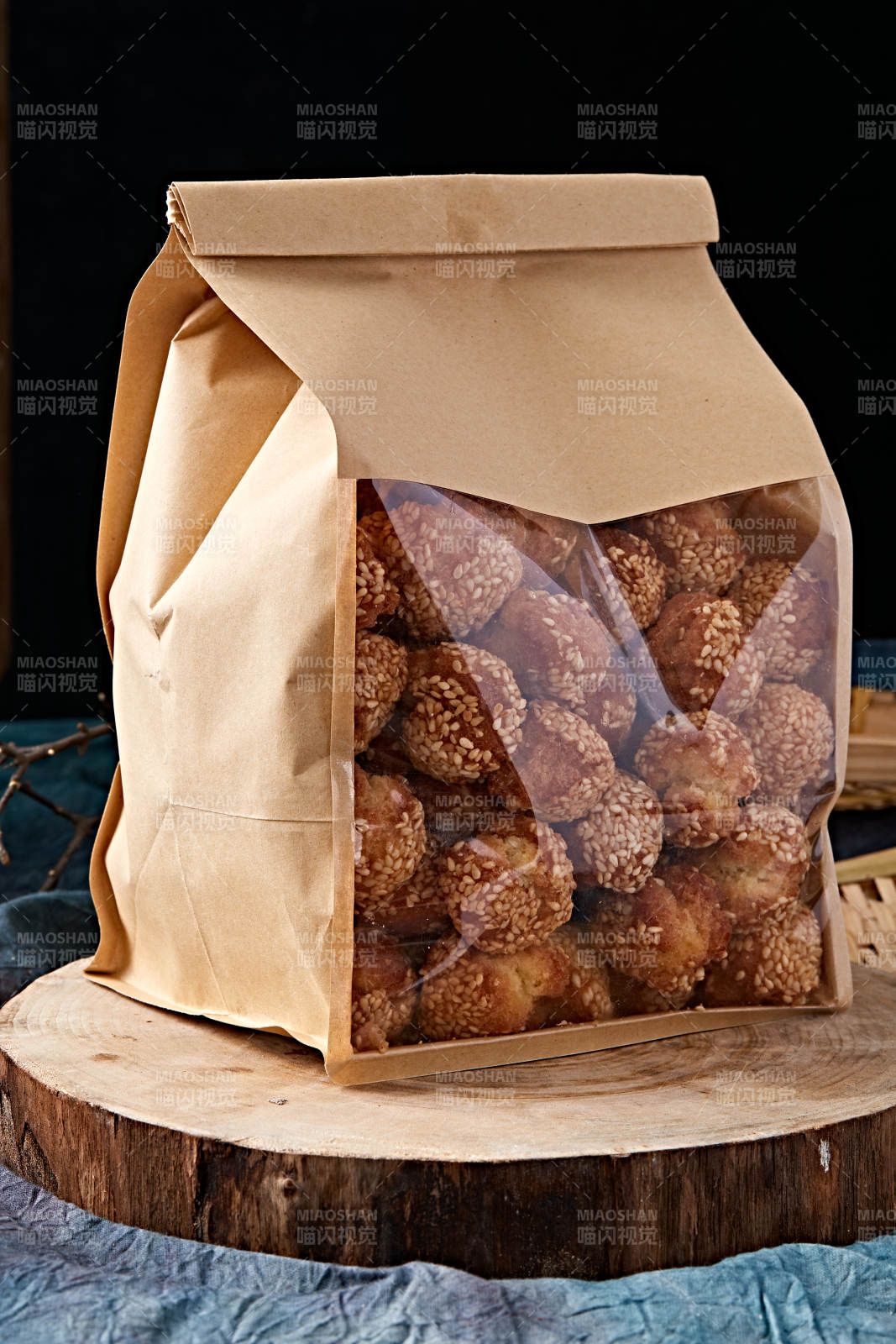 老式年貨小吃開口笑芝麻酥