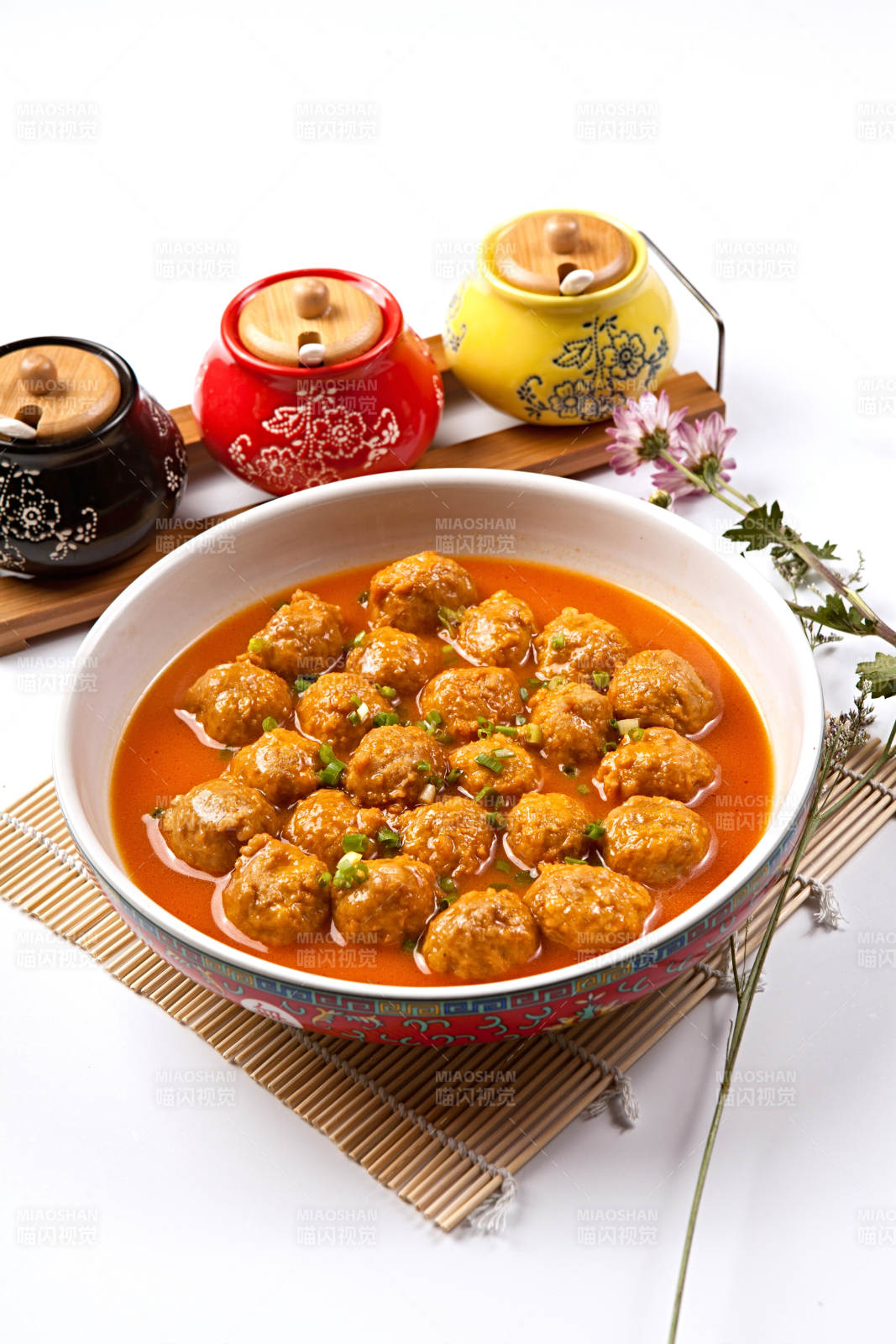 番茄酸汤汆丸子