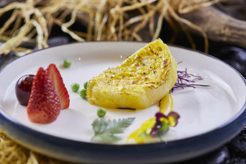 照燒深海銀鱈魚肉配南瓜慕斯