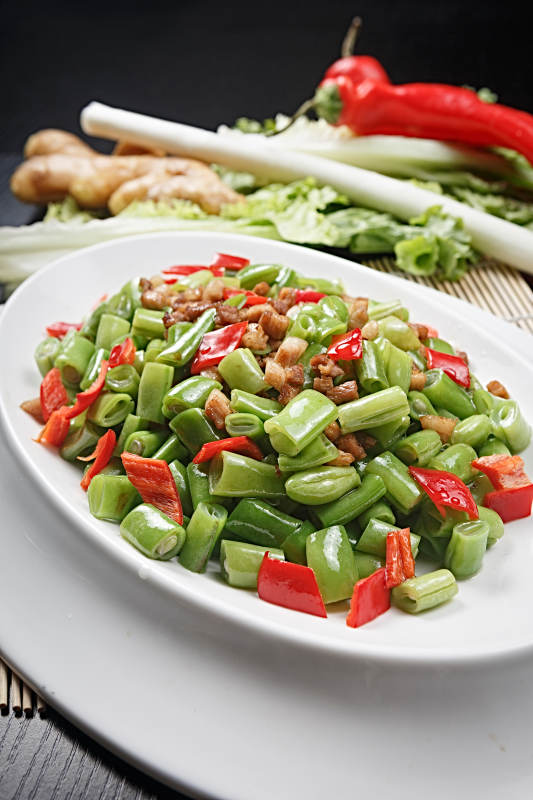 橄欖肉松四季豆