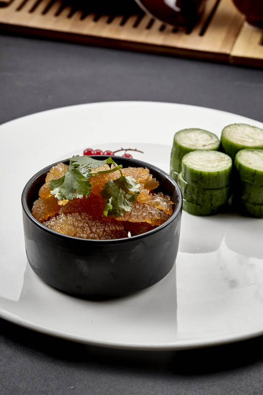 美味涼菜清乳瓜配老醋蜇皮