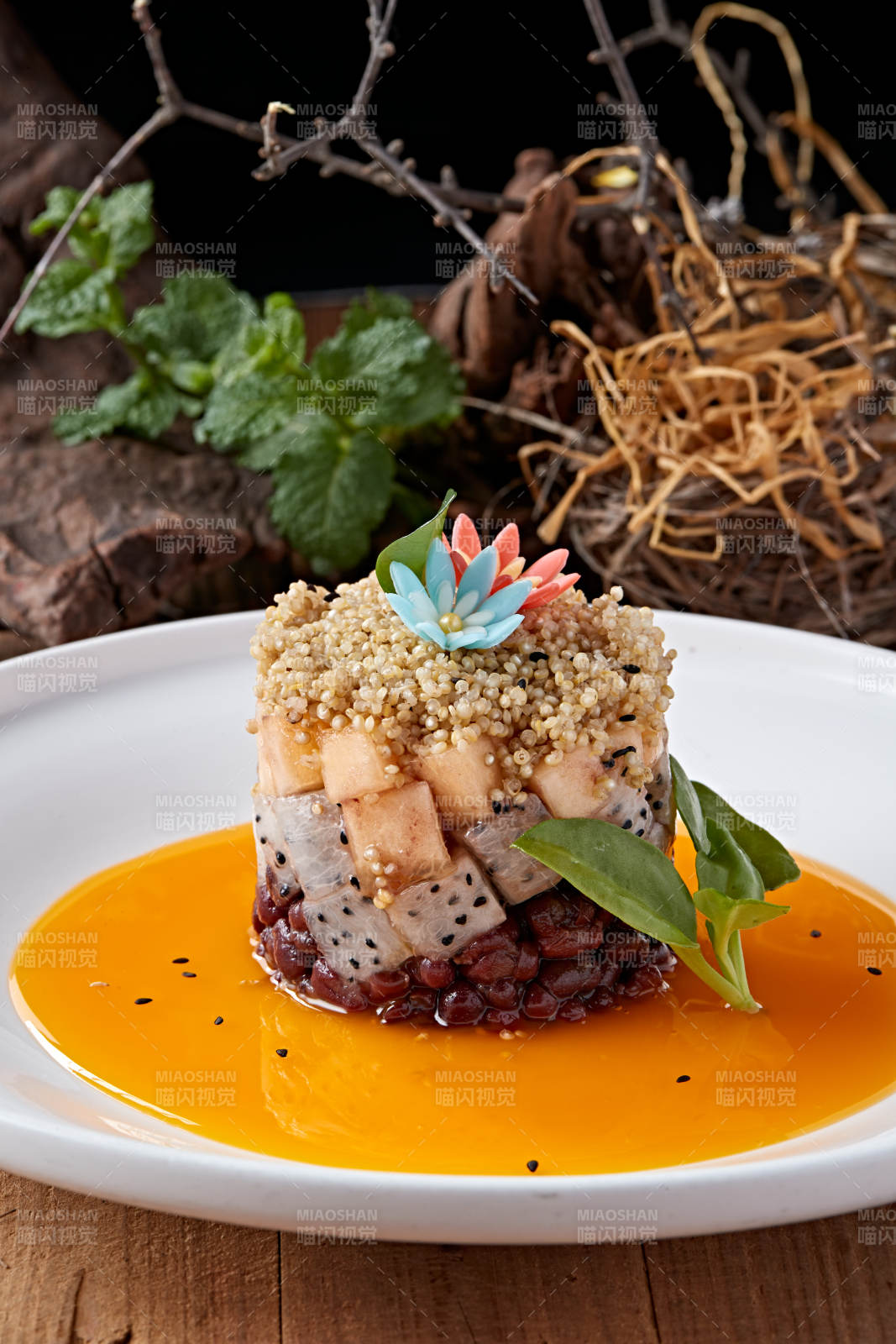 橙汁杂粮水果捞