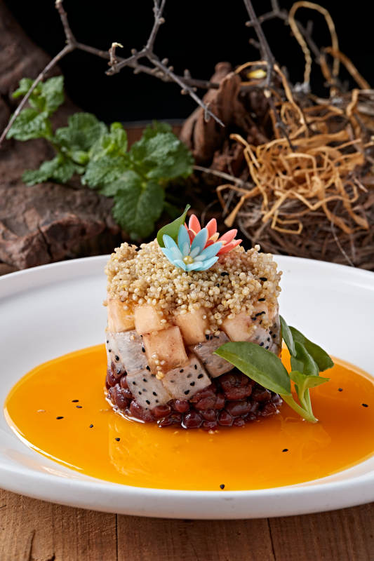 橙汁杂粮水果捞