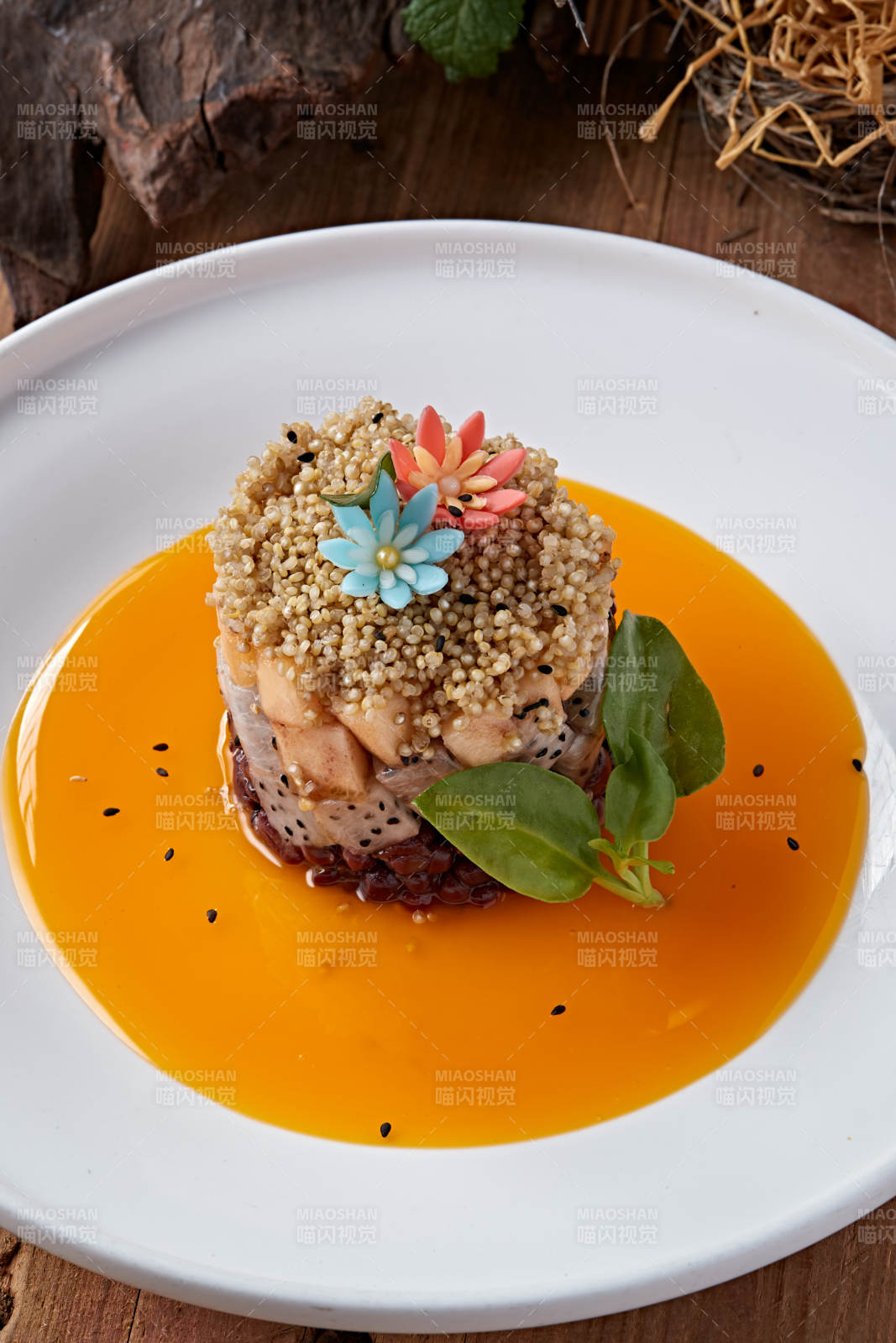 橙汁杂粮水果捞