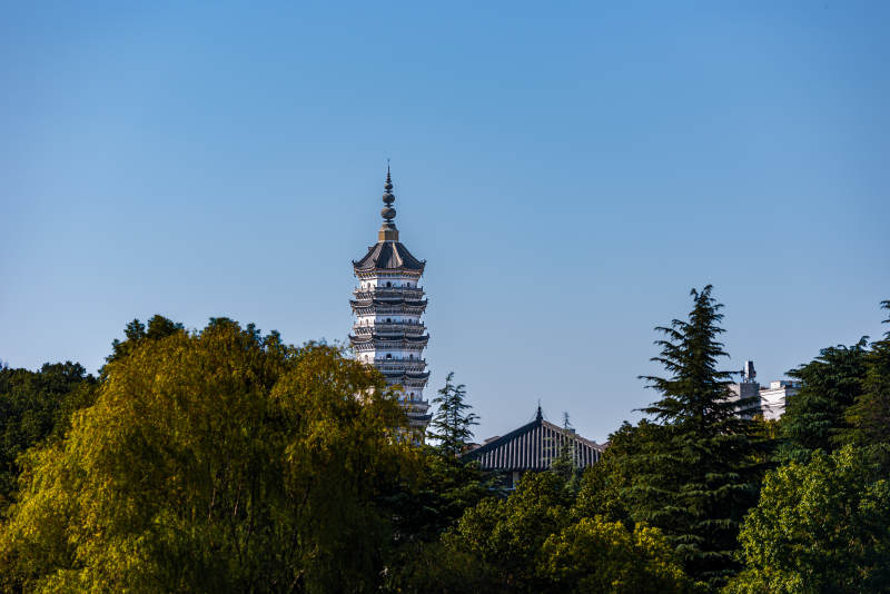 古塔林间耸立振风塔