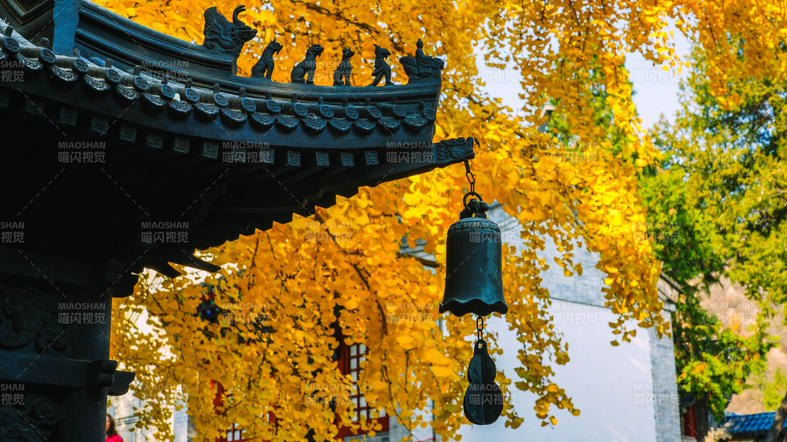 和平寺秋日古寺钟声