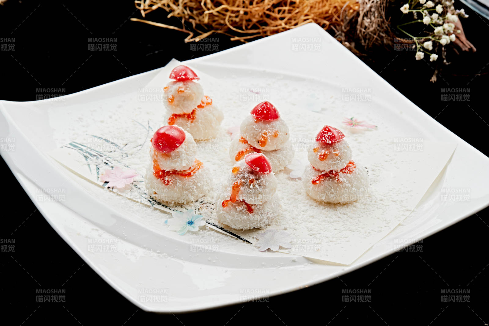 雪人造型糯米糍