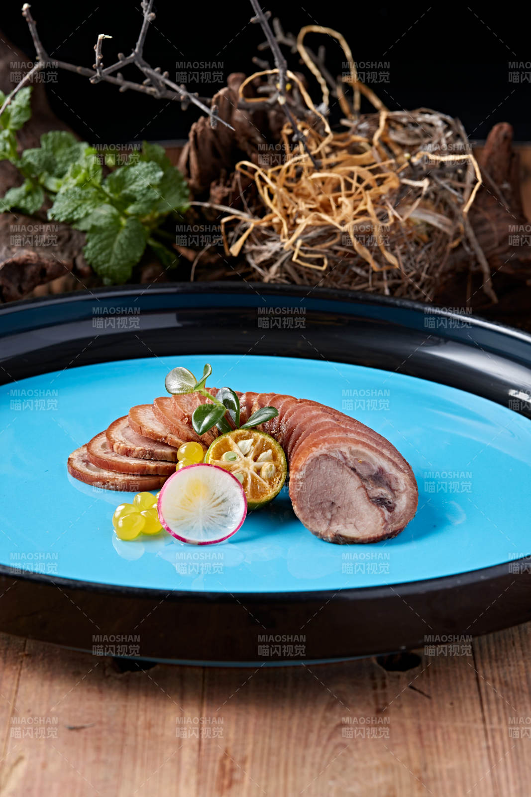 凉菜肘花切片-摄影图