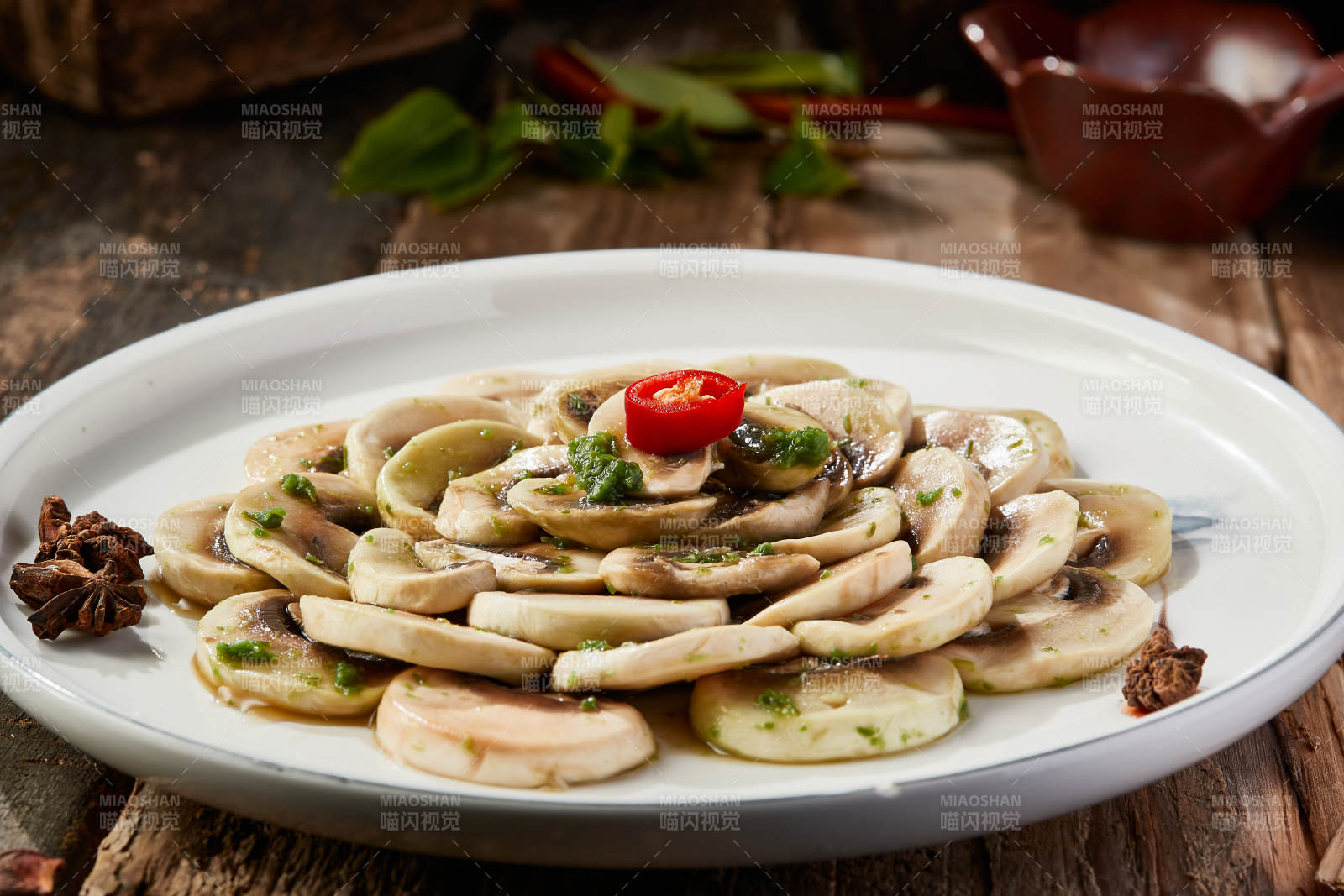 韭菜花醬涼拌張垣口蘑