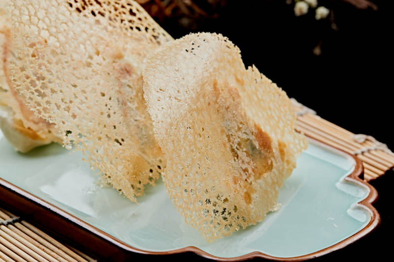 雪花渔网水煎包