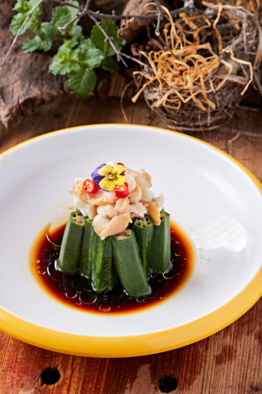 捞汁秋葵扇贝丁