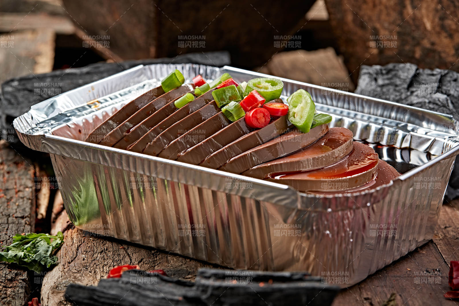 炭烤锡纸酱油猪血肠