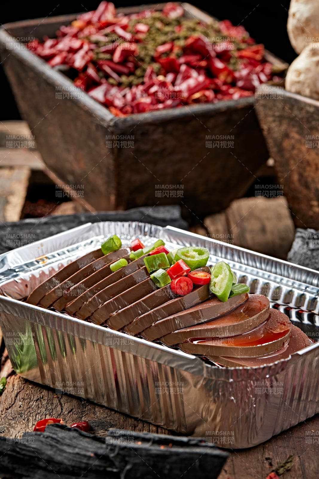 炭烤锡纸酱油猪血肠