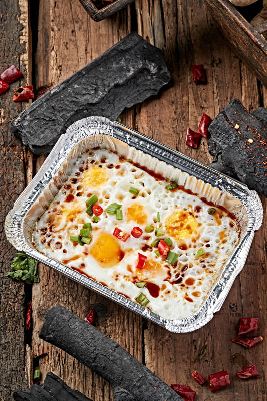 炭烤锡纸酱油鸡蛋