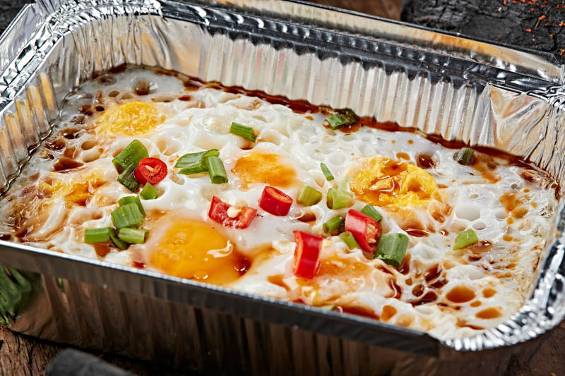 炭烤锡纸酱油鸡蛋